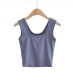 1Korean Style U Neck Solid Women Tank Top