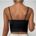 3Ladies Black Camisole Backless Tank Tops