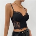 4Ladies Lace  Backless Black Camisole Tank Tops 