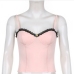 4Ladies Spaghetti Strap  Backless Cropped Camisole Tops