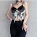 5Ladies Summer Black Patchwork  Camisole Tops