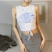 3Latest White Tie Wrap Designer Printed Tank Tops