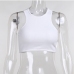 7Leisure Solid Sleeveless Cropped Tank Top