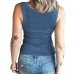 6Leisure Summer Pure Color Tank Tops For Women