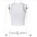 9Letter Casual Hot Drilling White Sleeveless Tank Tops