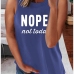 6Letter Printed Crew Neck Sleeveless Lounge Tank Tops