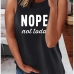 1Letter Printed Crew Neck Sleeveless Lounge Tank Tops