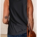 3Letter Printed Crew Neck Sleeveless Tank Top