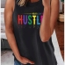 1Letter Printed Crew Neck Sleeveless Tank Top