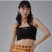 7Letter Slim Fitted Spaghetti Strap Cami Crop Top