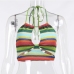 4Multicolored Tie Wrap Backless Knitted Tank Top