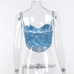 6New Fish Bones Print Tank Top For Women