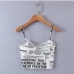 13Newspaper Printed Cropped Camisoles For Women