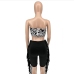 10Night Club Printed Strapless Bandana Tank Top