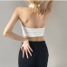 6Open Back Solid Halter Tank Top