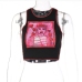 6Poker Face Printed Crew Neck Ladies Tank Top