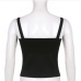 9Punk Rivets Chain Patchwork Black Cool Knitted Tank Top