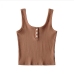 12Pure Button Up U Neck Women Tank Top