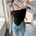 6Pure Color Asymmetrical Spaghetti Strap Camisole