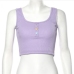 5Purple Color U Neck Sleeveless Basic Tank Top