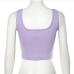 7Purple Color U Neck Sleeveless Basic Tank Top