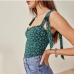 3Retro Style Tie Wrap Floral Printed Camisole