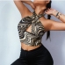 3Ripples Print Open Back Cropped Cami Tank Top