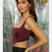 5Satin U Neck Cropped Zipper Tank Top