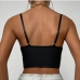 4Seductive Black Solid Patchwork  Camisole Tops For Women