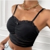 3Sexy Black Tight Lace Tank Top For Women