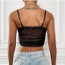 4Sexy Black Tight Lace Tank Top For Women