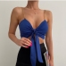 3Sexy Bow Backless Crop Tank Top