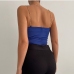 4Sexy Bow Backless Crop Tank Top