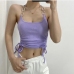 18Sexy Chain Patchwork Lace Up Halter Camisole