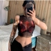 4Sexy Graphic Summer See Through Fitted Tank Top