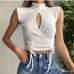 7Sexy Hollow Out Drawstring Cropped Tank Top