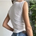 9Sexy Hollow Out Drawstring Cropped Tank Top