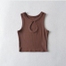 9Sexy Hollow Out Sleeveless Pure Tank Top