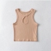 1Sexy Hollow Out Sleeveless Pure Tank Top