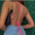 3Sexy Irregular Pure Backless Tank Top