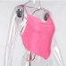 7Sexy Irregular Pure Backless Tank Top