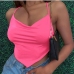 1Sexy Irregular Pure Backless Tank Top