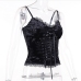 9Sexy Lace Patchwork Black Tie Wrap Camisole