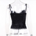 10Sexy Lace Patchwork Black Tie Wrap Camisole