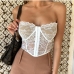 3Sexy Lace Strapless Backless Chic Tank Top