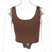 8Sexy Low Cut Ruched Cropped Women Tank Top