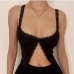 4Sexy Low Cut Summer Black Tank Tops