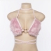 4Sexy Night Club Tie Wrap Furry Tank Top Ladies