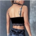 6Sexy Nightclub Black Lace Trim Cropped Cami