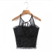 10Sexy Patchwork Lace Backless Cropped Tank Top